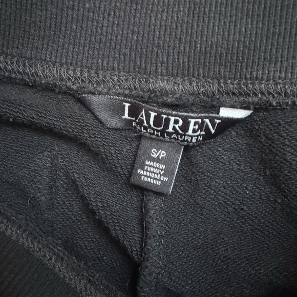 Men's Lauren Ralph Lauren Black Label Jogger Sweatpants Black and White Sz Small - Picture 5 of 9